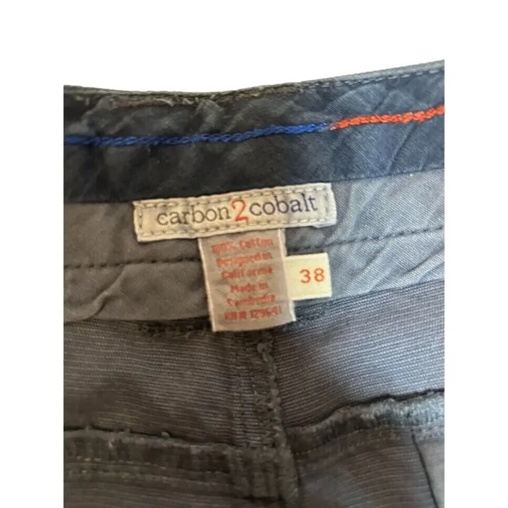Carbon2Cobalt‎ Mens Cargo Shorts 38 Gray-Blue100% Cotton